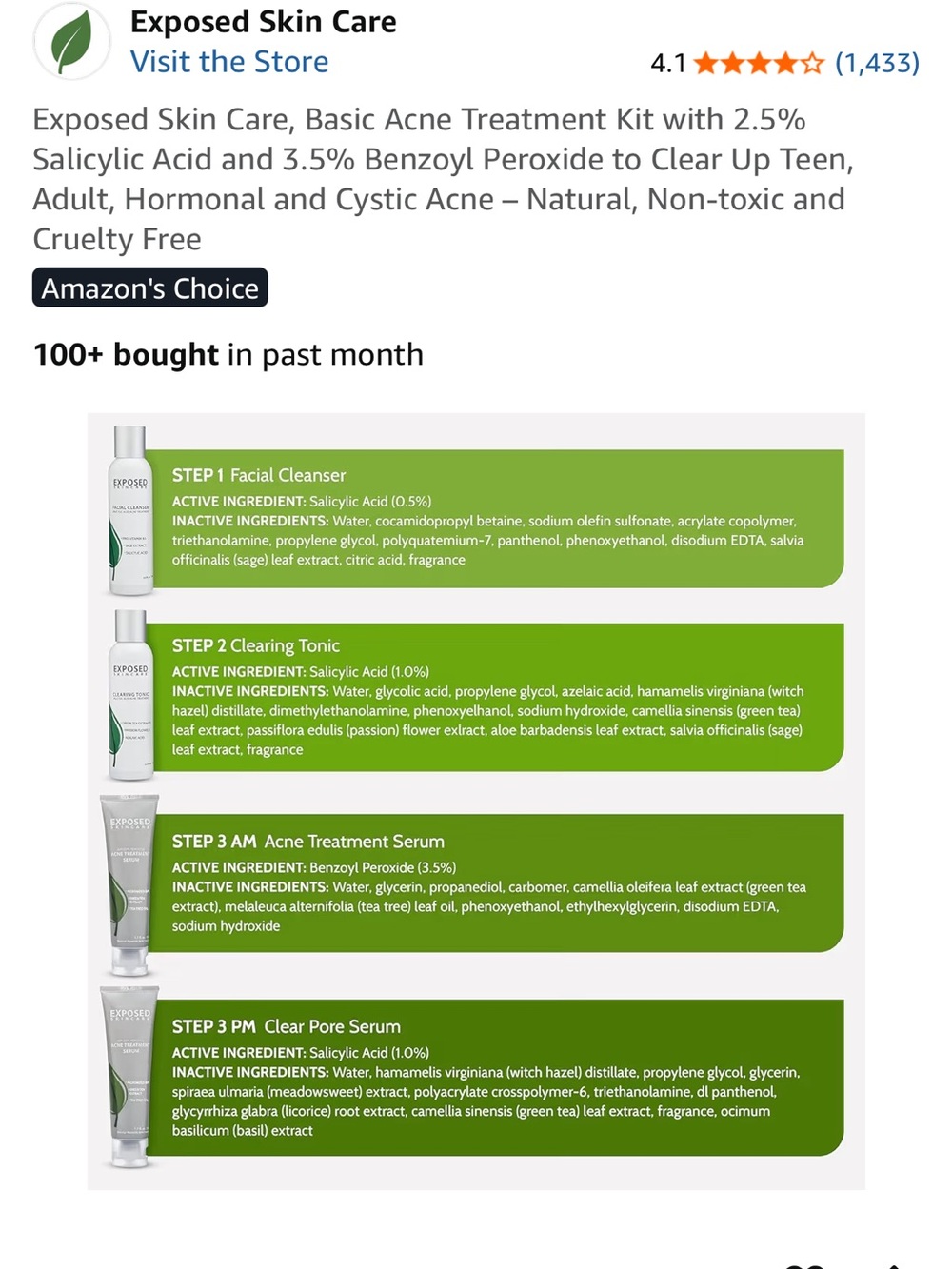 Clear Skin Routine Kit - White & Green - Picture 3 of 8